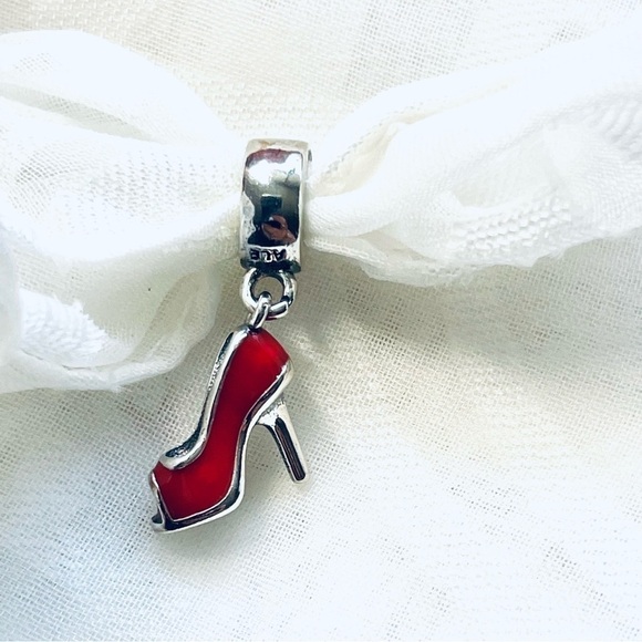 👠 NWOT Red High Heel Shoe Charm - Picture 5 of 13
